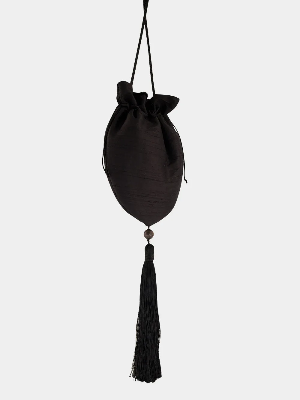 Étoile Black Raw Silk Pouch sold by Fashion Clinic product image thumbnail 4