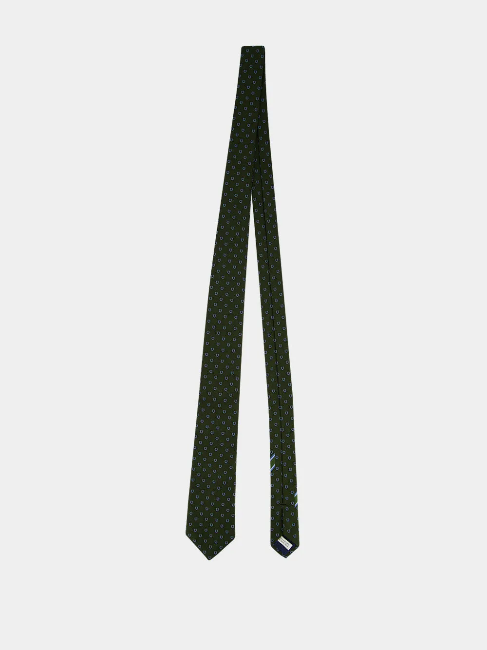 Green Gancini Silk Jacquard Tie sold by Fashion Clinic product image thumbnail 3