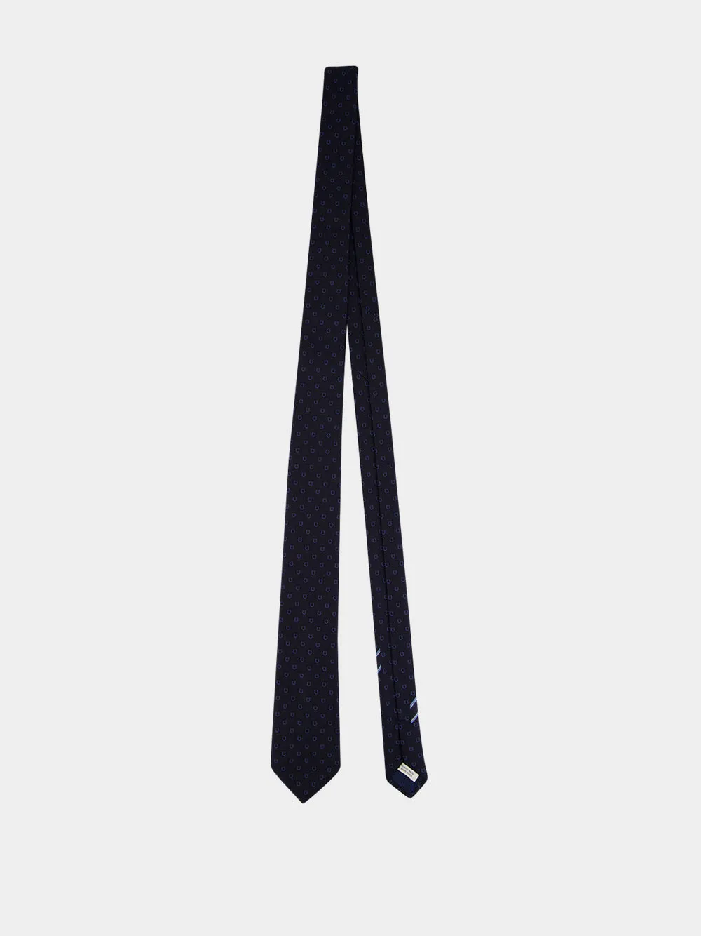 Dark Blue Gancini Silk Jacquard Tie sold by Fashion Clinic product image thumbnail 4