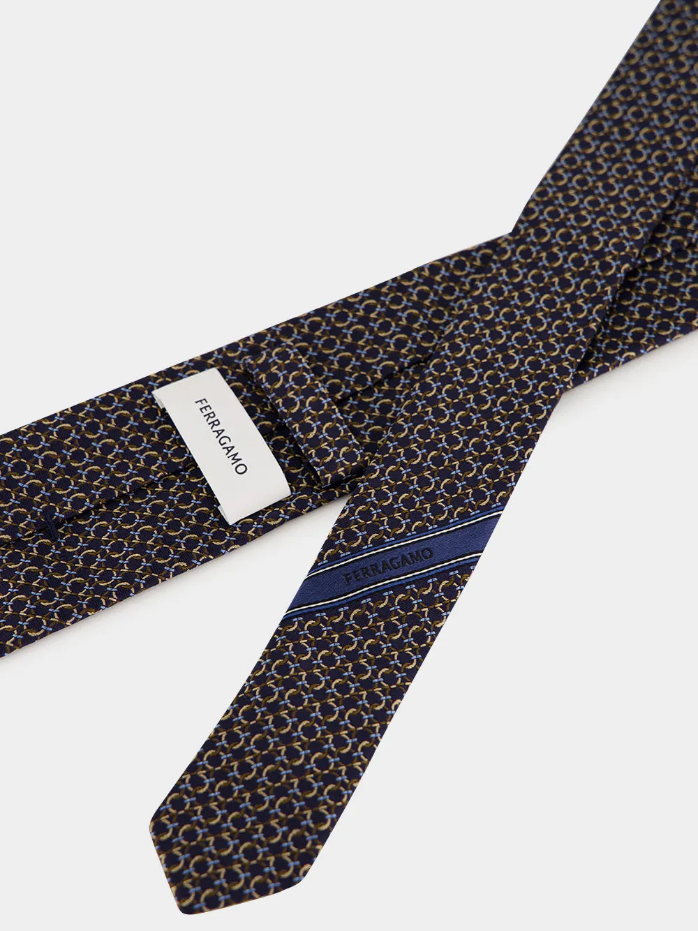 Brown Gancini Silk Jacquard Tie sold by Fashion Clinic product image thumbnail 4