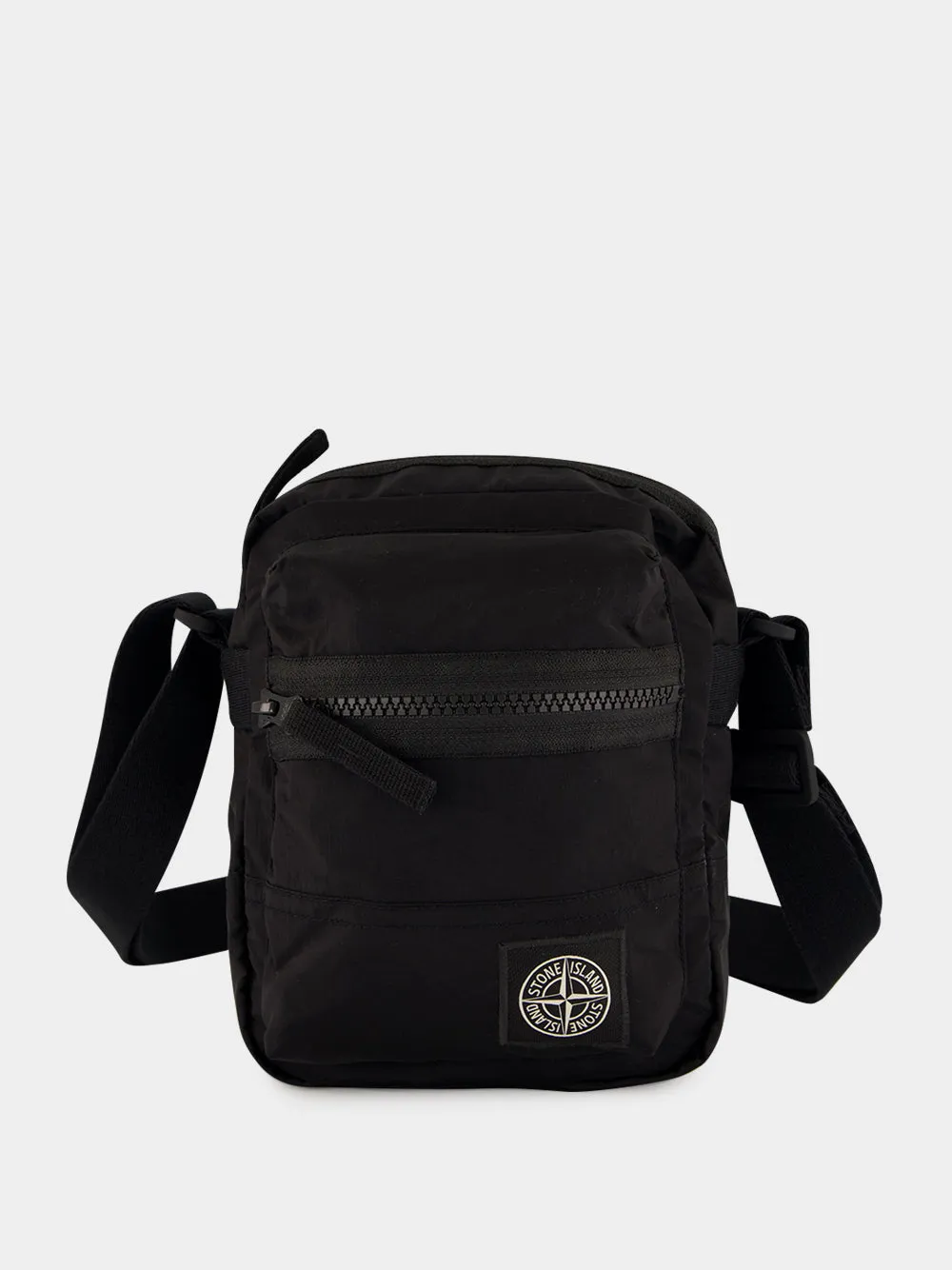 Black Coated Nylon Crossbody Bag sold by Fashion Clinic