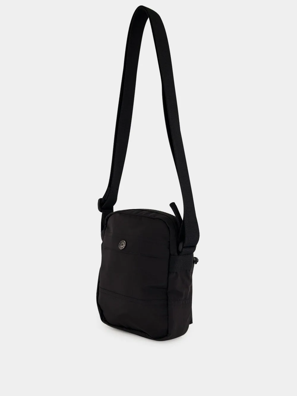 Black Coated Nylon Crossbody Bag sold by Fashion Clinic product image thumbnail 5