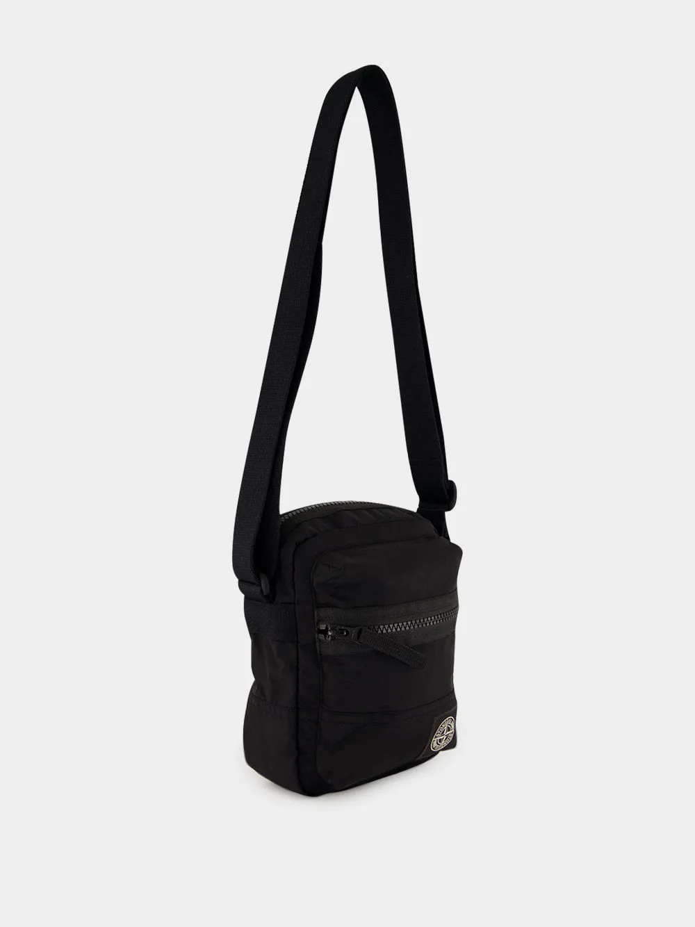 Black Coated Nylon Crossbody Bag sold by Fashion Clinic product image thumbnail 3