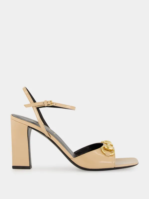 Beige Signora Leather Sandals made by Gucci