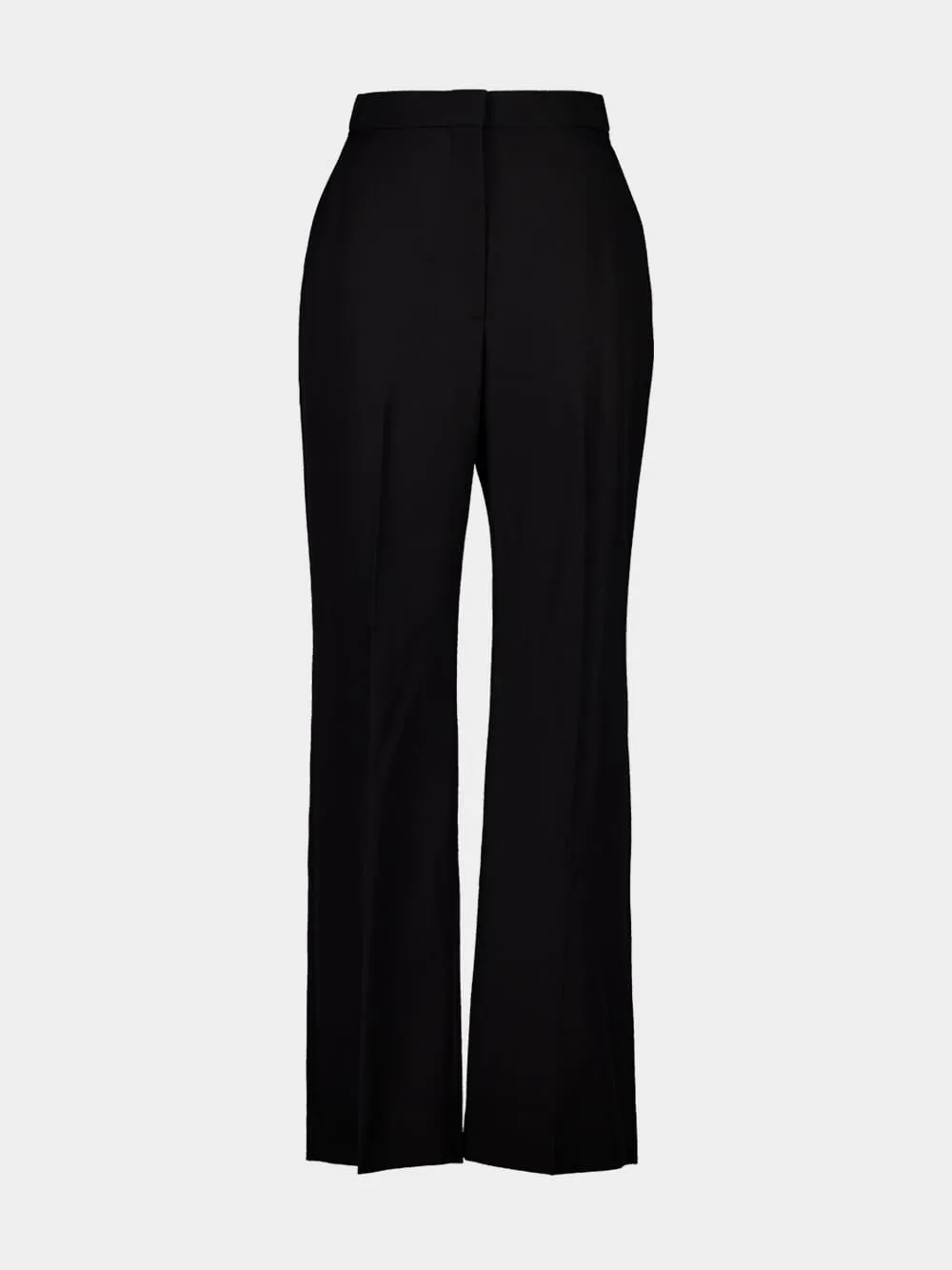 Black Classic Wool Cigarette Trousers sold by Fashion Clinic