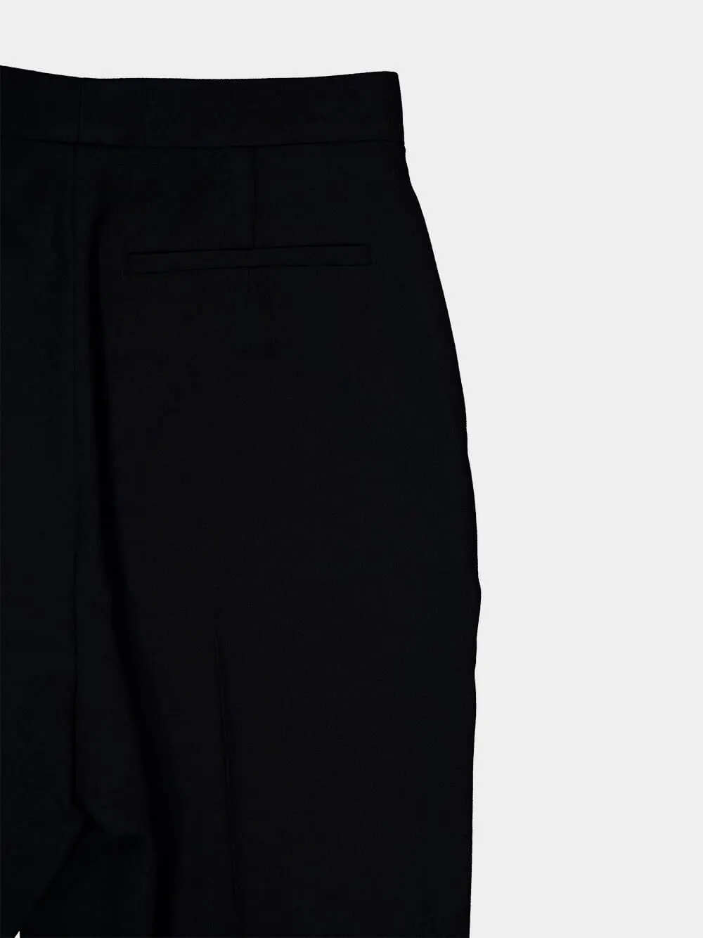 Black Classic Wool Cigarette Trousers sold by Fashion Clinic product image thumbnail 4