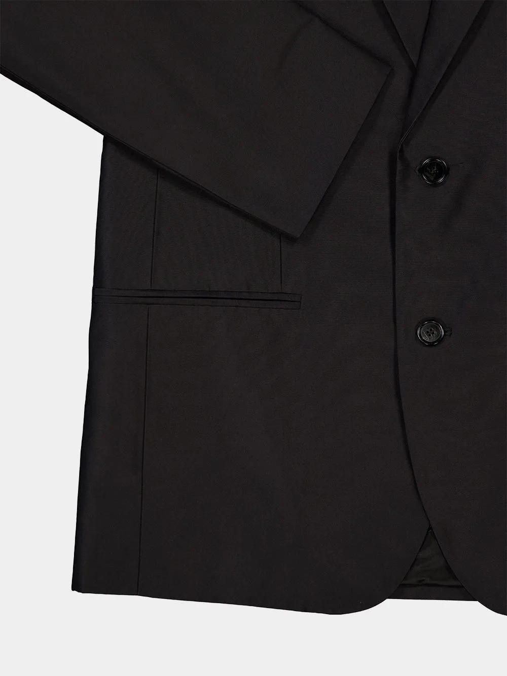 Black Fine Silk Faille Jacket sold by Fashion Clinic product image thumbnail 4