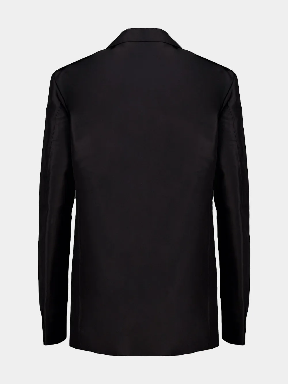 Black Fine Silk Faille Jacket sold by Fashion Clinic product image thumbnail 2