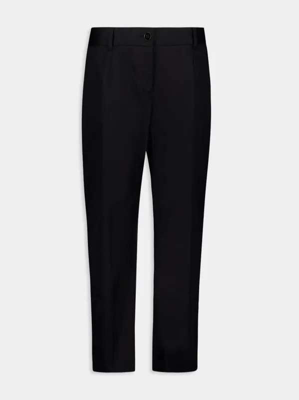 Black Cropped Tailored Trousers made by Dolce & Gabanna
