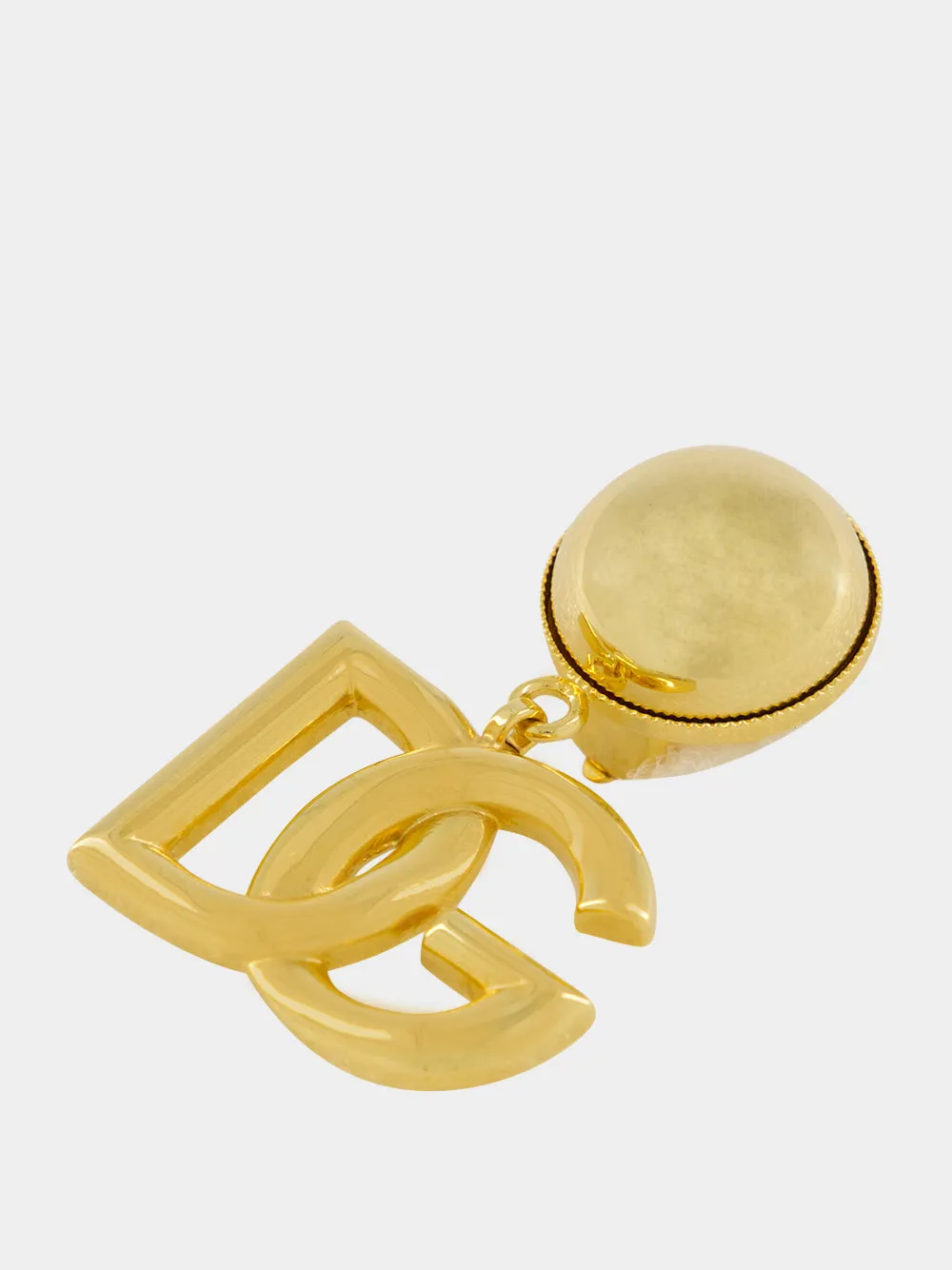 Gold DG Logo Clip-On Earrings sold by Fashion Clinic product image thumbnail 4