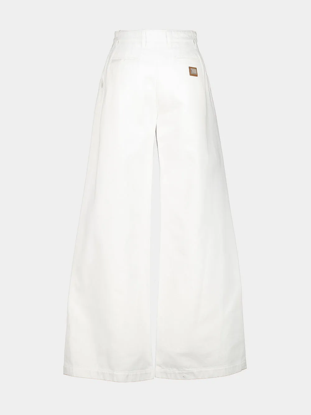 White Wide-Leg Denim Jeans sold by Fashion Clinic product image thumbnail 2