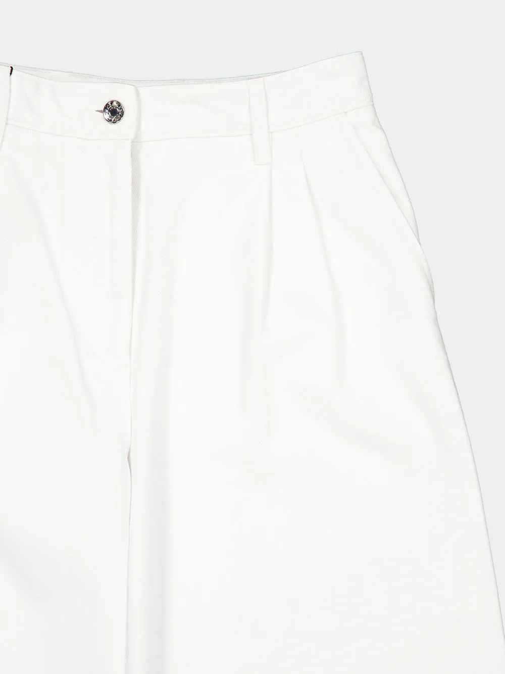 White Wide-Leg Denim Jeans sold by Fashion Clinic product image thumbnail 3