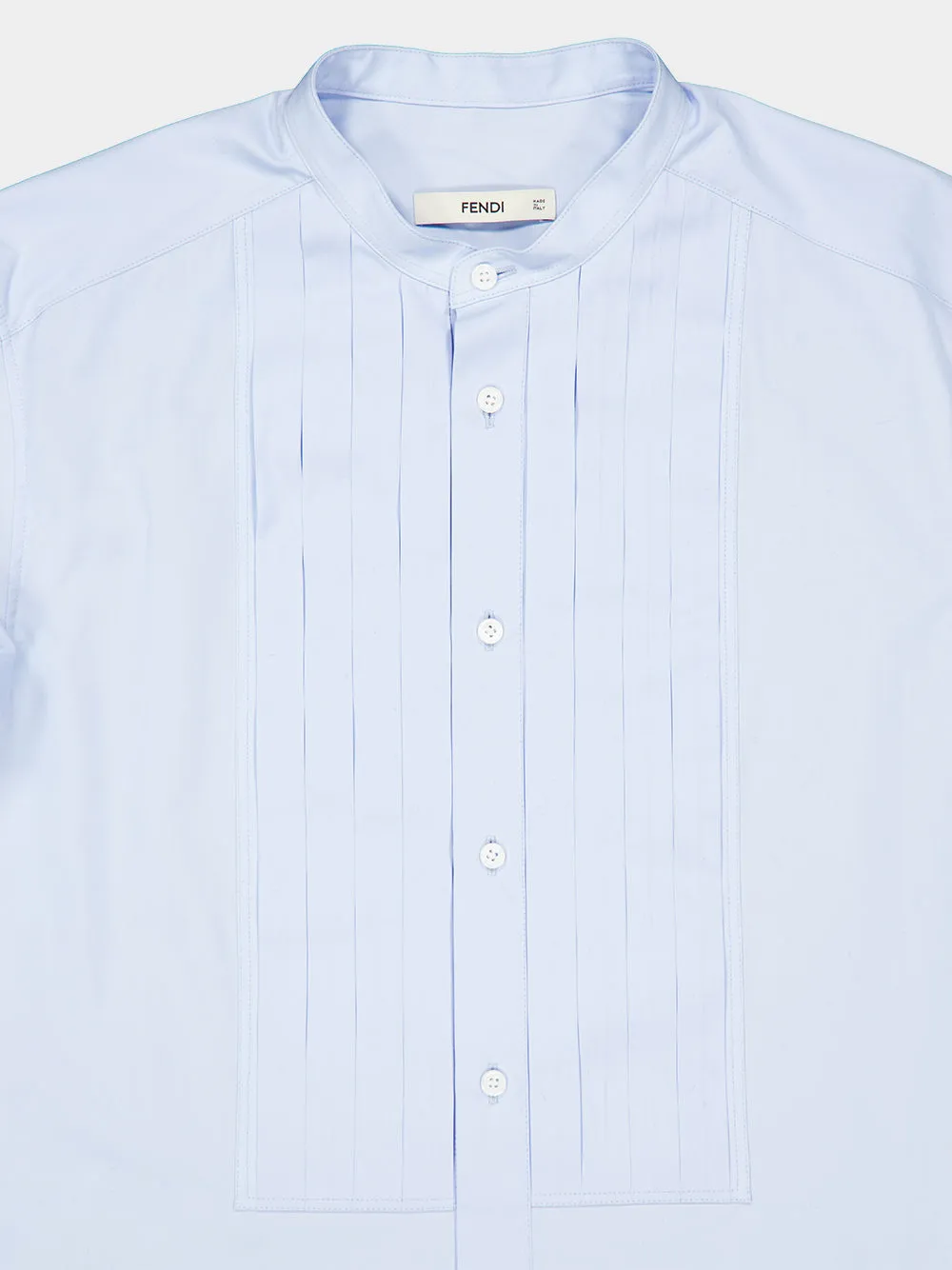 Light Blue Slim-Fit Cotton Poplin Shirt sold by Fashion Clinic product image thumbnail 3