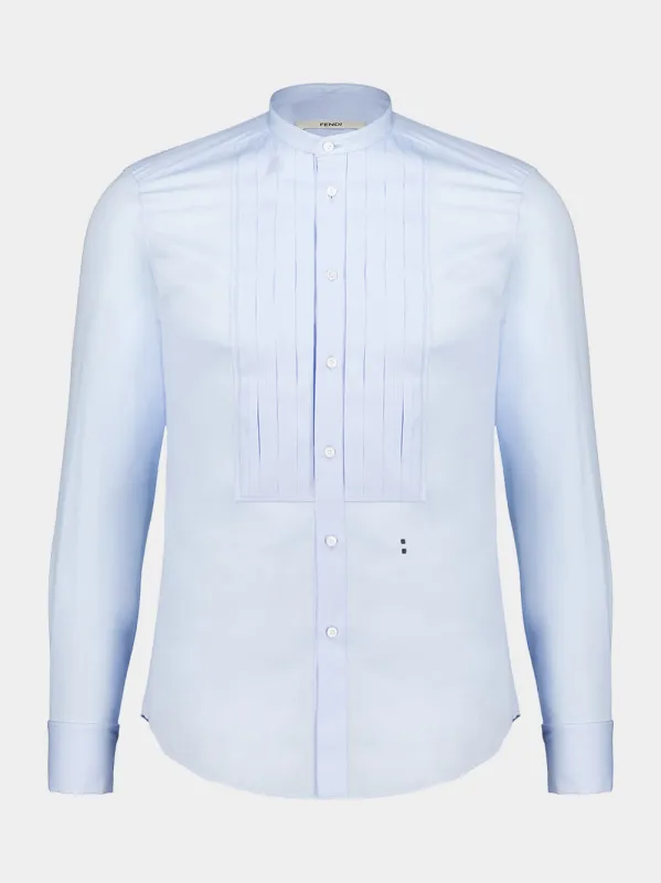 Light Blue Slim-Fit Cotton Poplin Shirt made by Fendi
