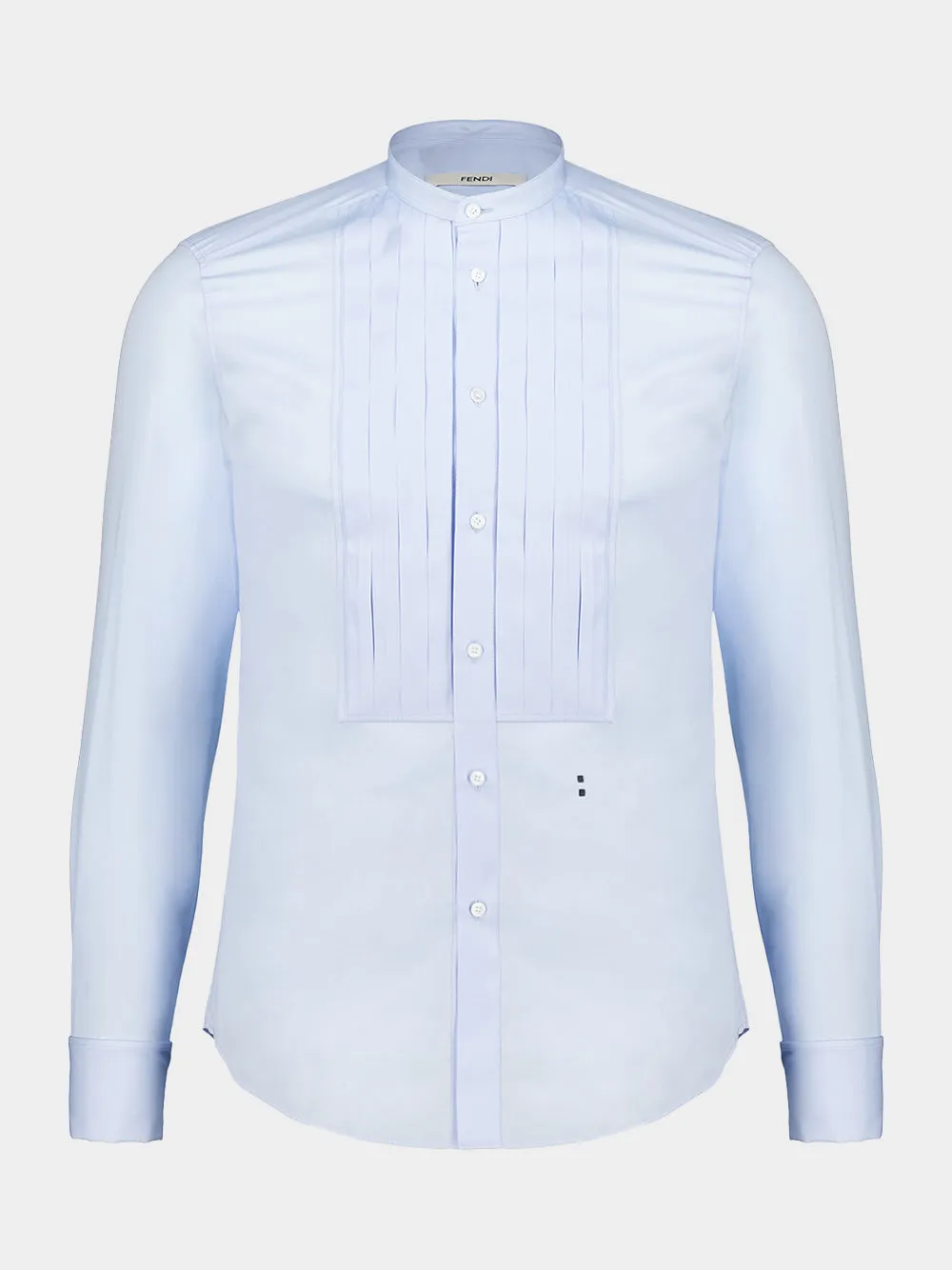 Light Blue Slim-Fit Cotton Poplin Shirt sold by Fashion Clinic
