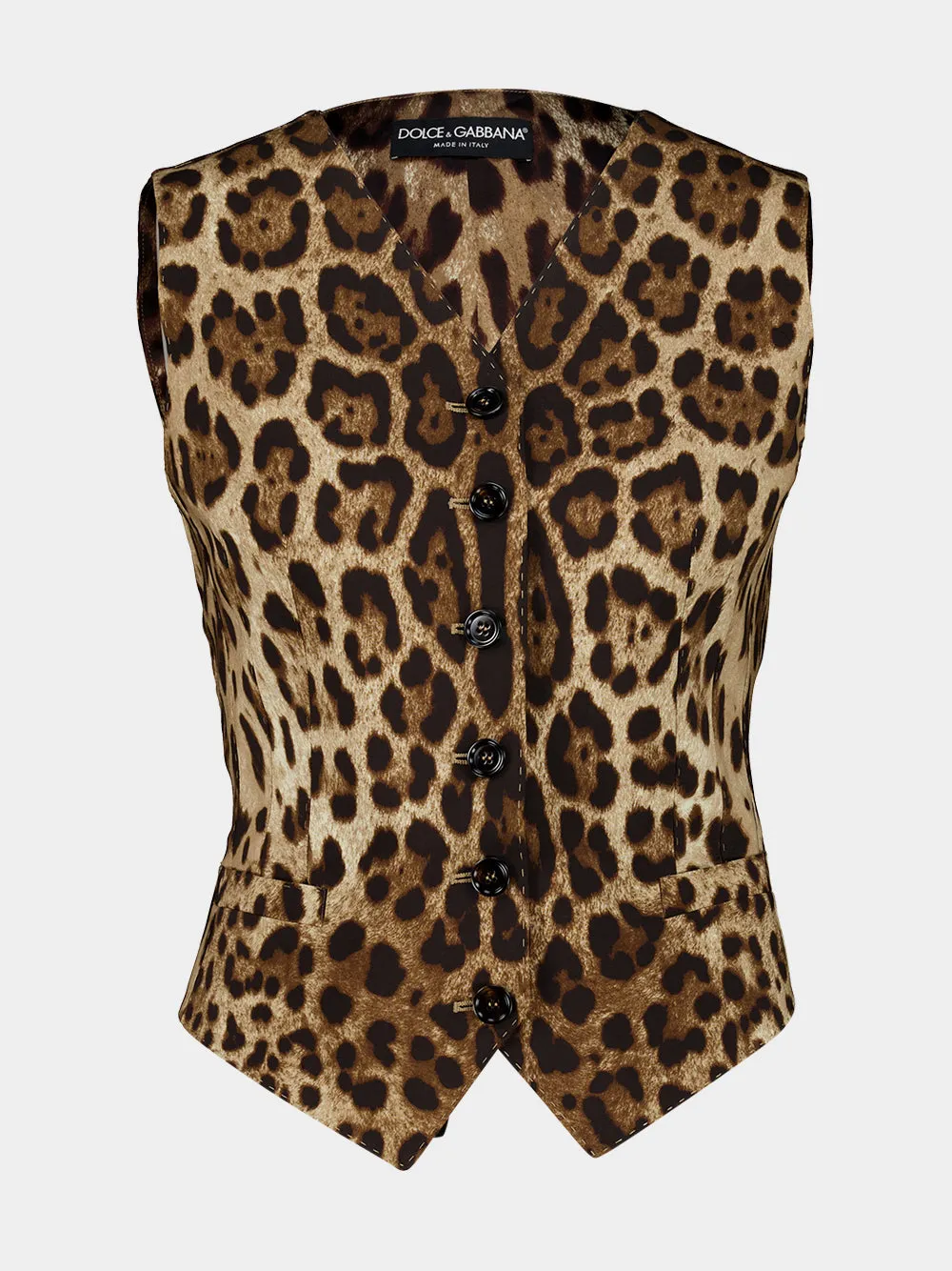 Leo-Print Wool and Silk Vest sold by Fashion Clinic product image thumbnail 2