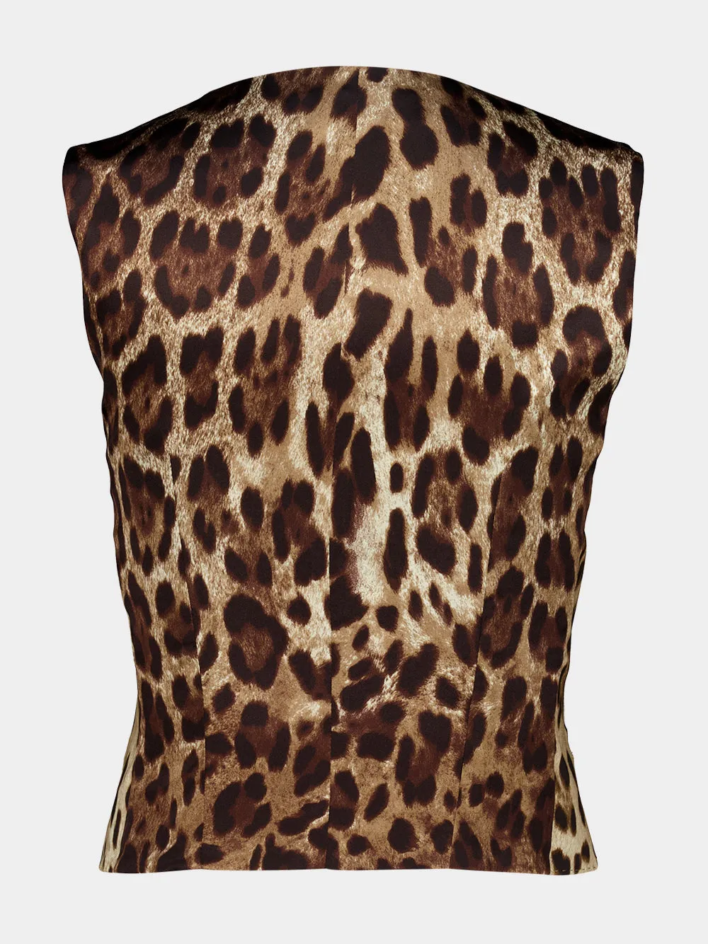 Leo-Print Wool and Silk Vest sold by Fashion Clinic product image thumbnail 4