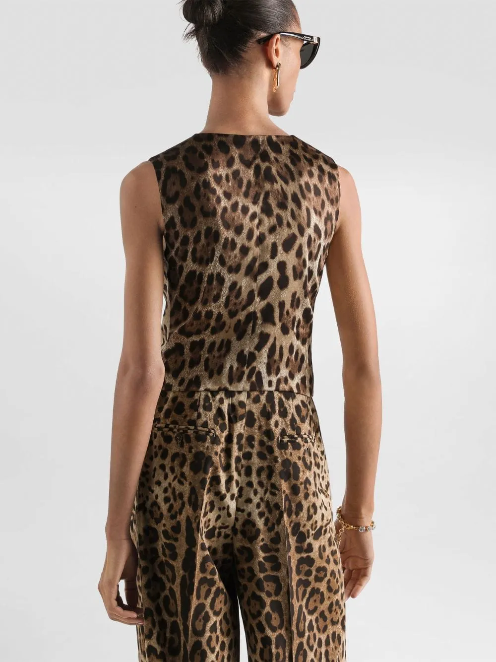 Leo-Print Wool and Silk Vest sold by Fashion Clinic product image thumbnail 3