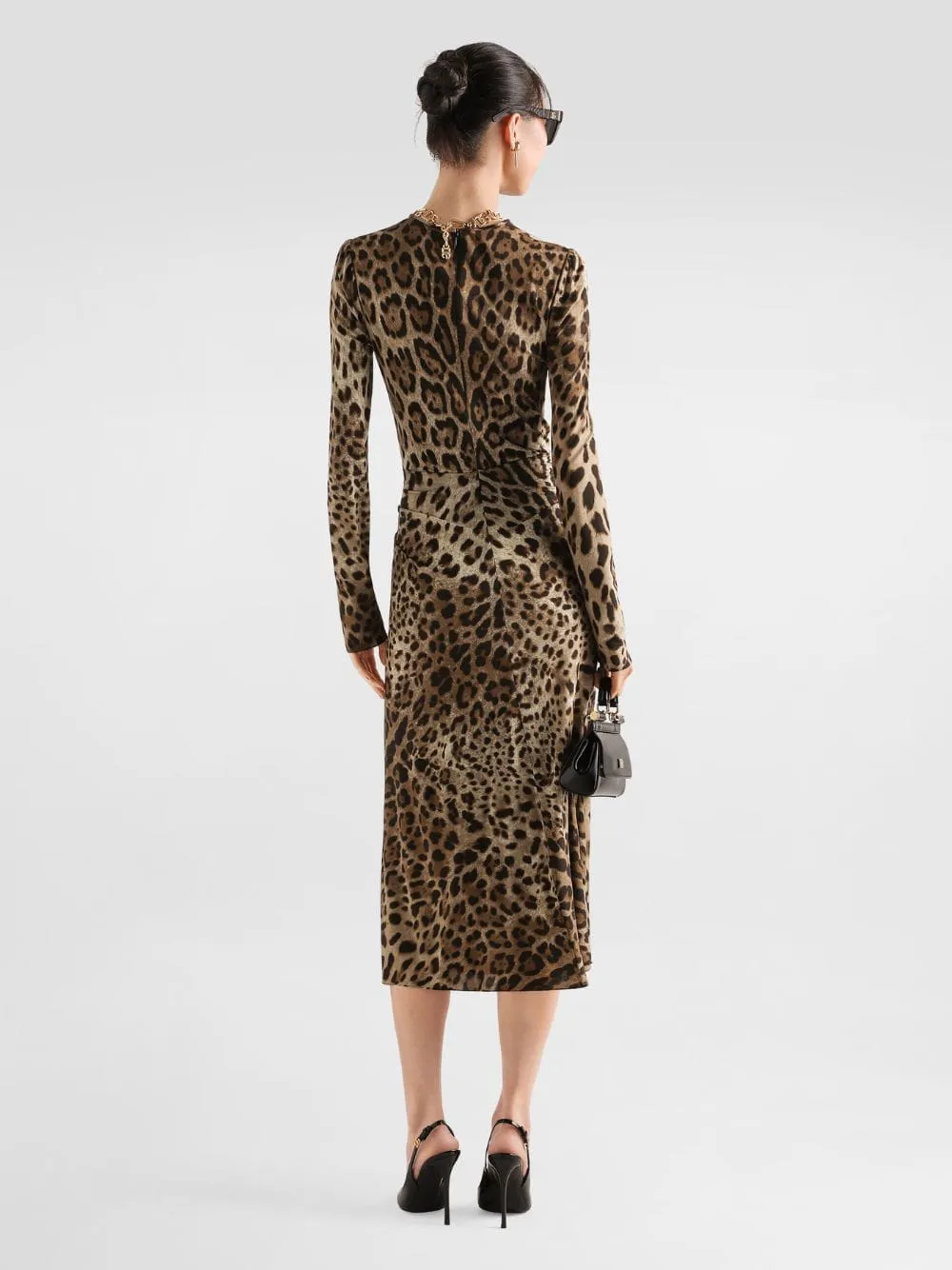 Leo Print Jersey Midi Dress sold by Fashion Clinic product image thumbnail 3