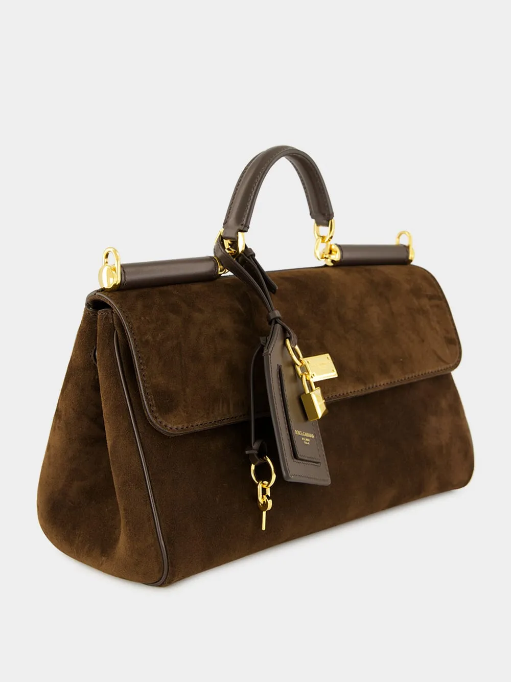 Ebony Brown Crosta Leather Handbag sold by Fashion Clinic product image thumbnail 3