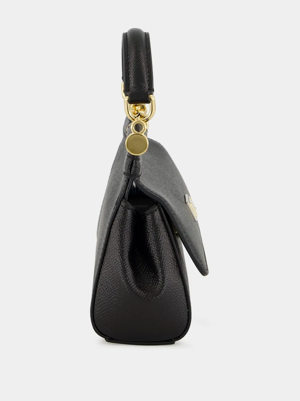 Small Sicily Black Calfskin Bag sold by Fashion Clinic product image thumbnail 4