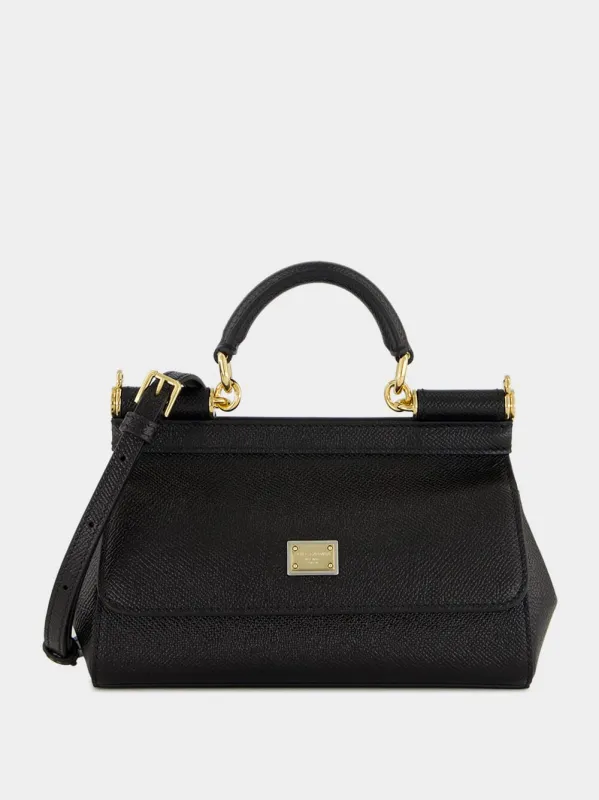 Small Sicily Black Calfskin Bag made by Dolce & Gabanna