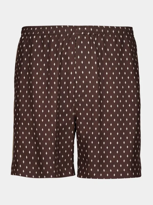 Espresso Silk Bermuda Shorts made by Salvatore Ferragamo
