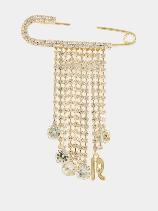 Gold Rhinestone Pin Charm made by Rabanne