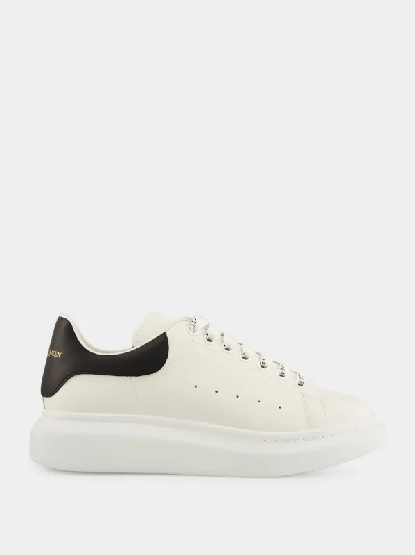 White and Black Oversized Sneakers New Tech Calf Leather made by Alexander McQueen