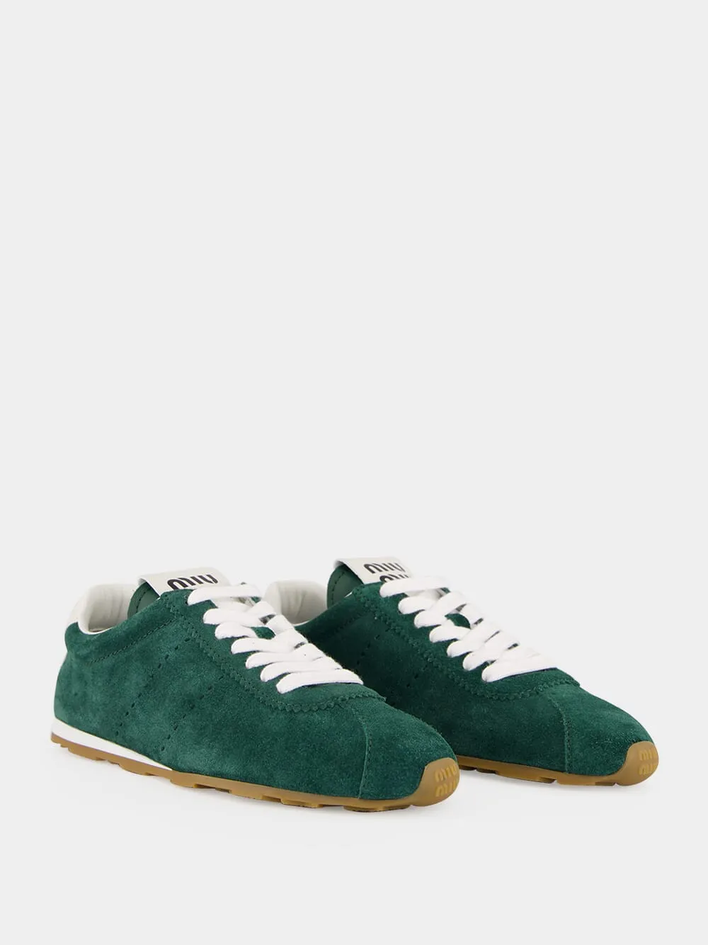 Green Plume Suede Sneakers sold by Fashion Clinic product image thumbnail 3