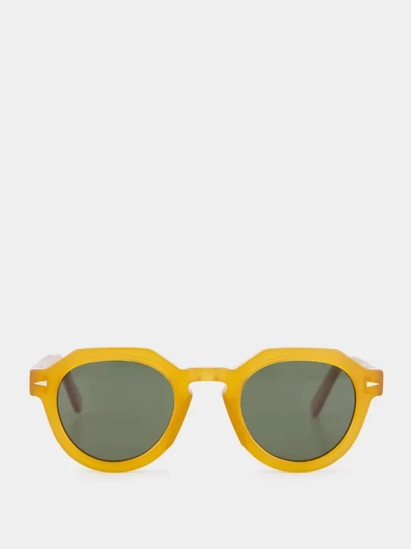 Grenelle Yellow Sunglasses made by Ahlem Eyewear