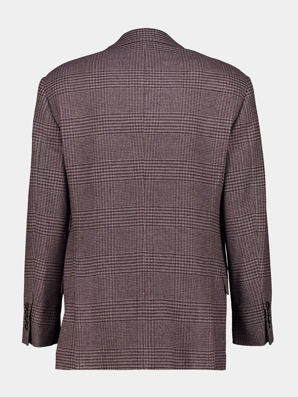 Plum Checked Wool and Cashmere Blazer sold by Fashion Clinic product image thumbnail 2