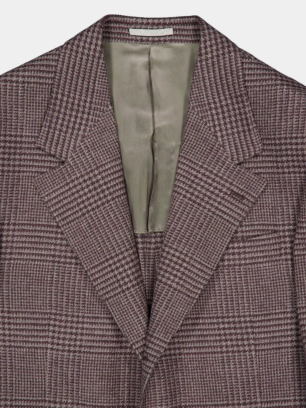 Plum Checked Wool and Cashmere Blazer sold by Fashion Clinic product image thumbnail 3