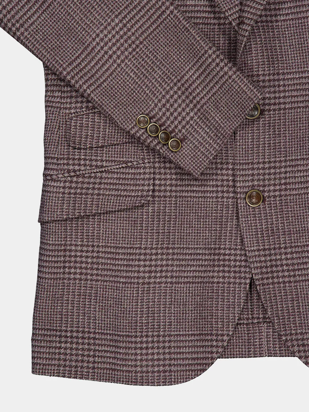 Plum Checked Wool and Cashmere Blazer sold by Fashion Clinic product image thumbnail 4