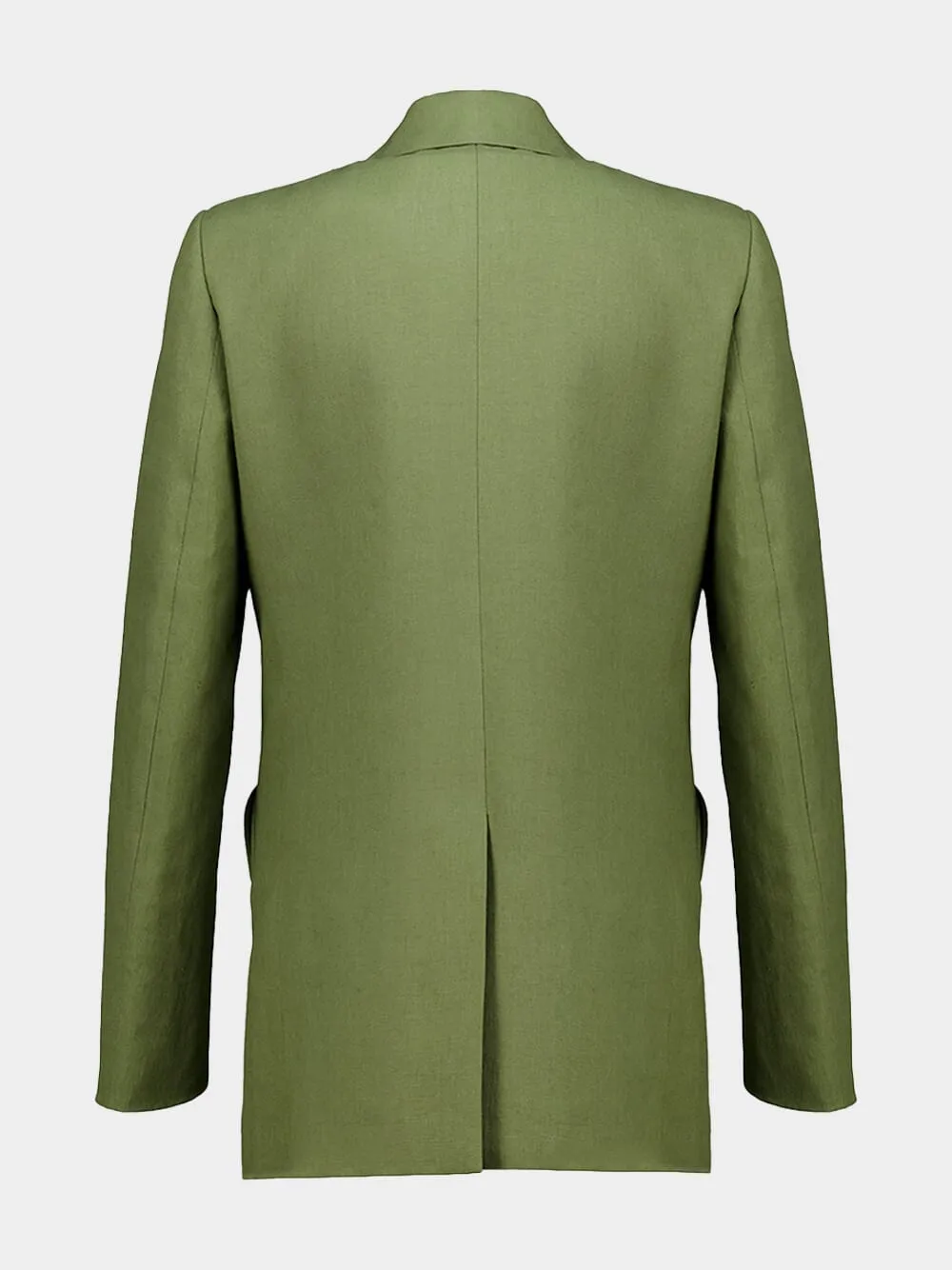 Palm Green Linen Midday Sun Double-Breasted Blazer sold by Fashion Clinic product image thumbnail 3