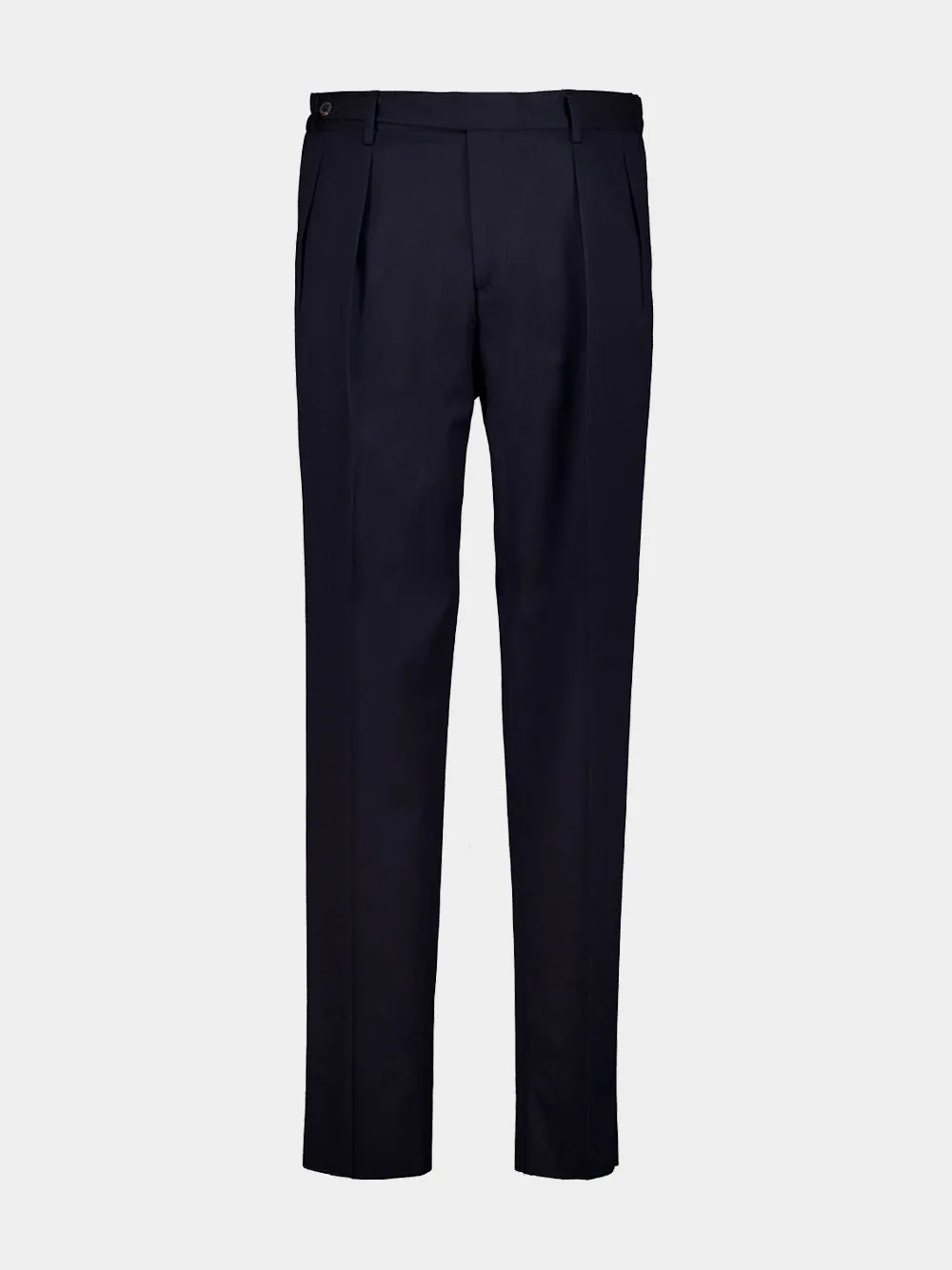 Blue Stretch Wool Tailored Trousers sold by Fashion Clinic product image thumbnail 2