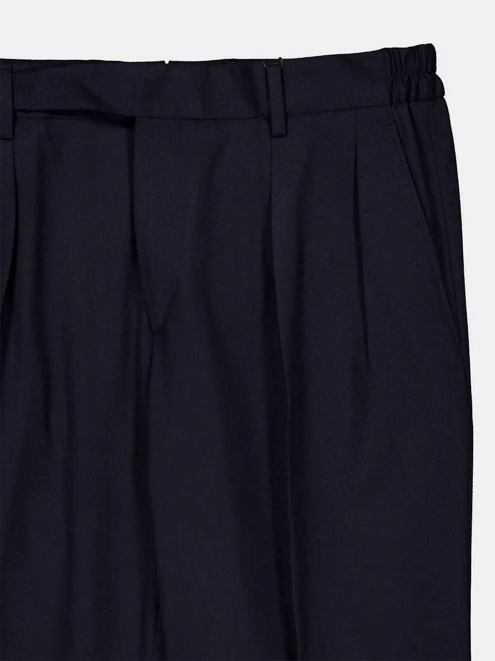 Blue Stretch Wool Tailored Trousers sold by Fashion Clinic product image thumbnail 5