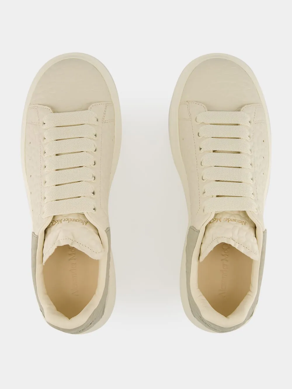 Off White and Green Oversized Sneaker sold by Fashion Clinic product image thumbnail 4