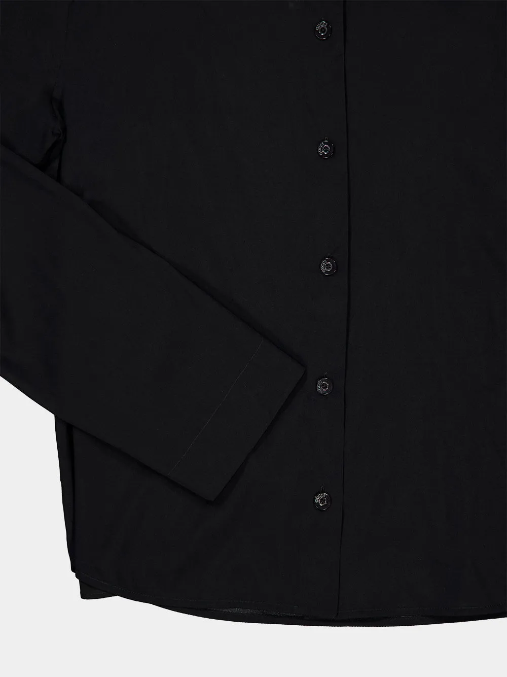 Black Silk Stretch Chiffon Shirt sold by Fashion Clinic product image thumbnail 4