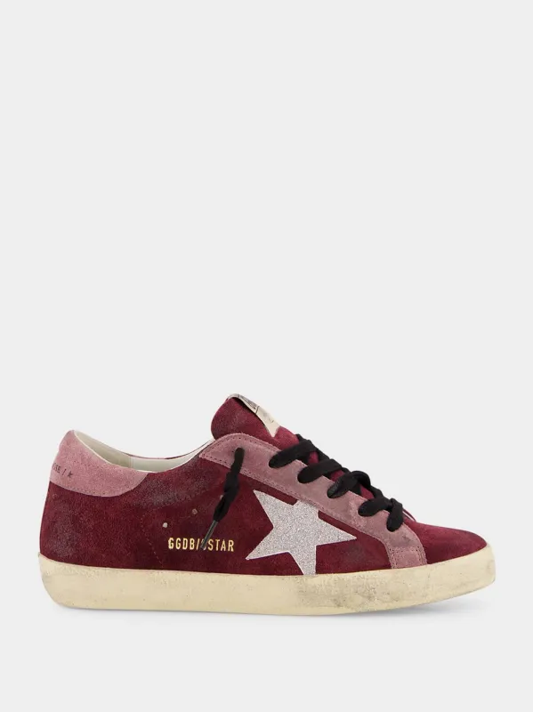 Burgundy Superstar Classic Sneakers made by Golden Goose