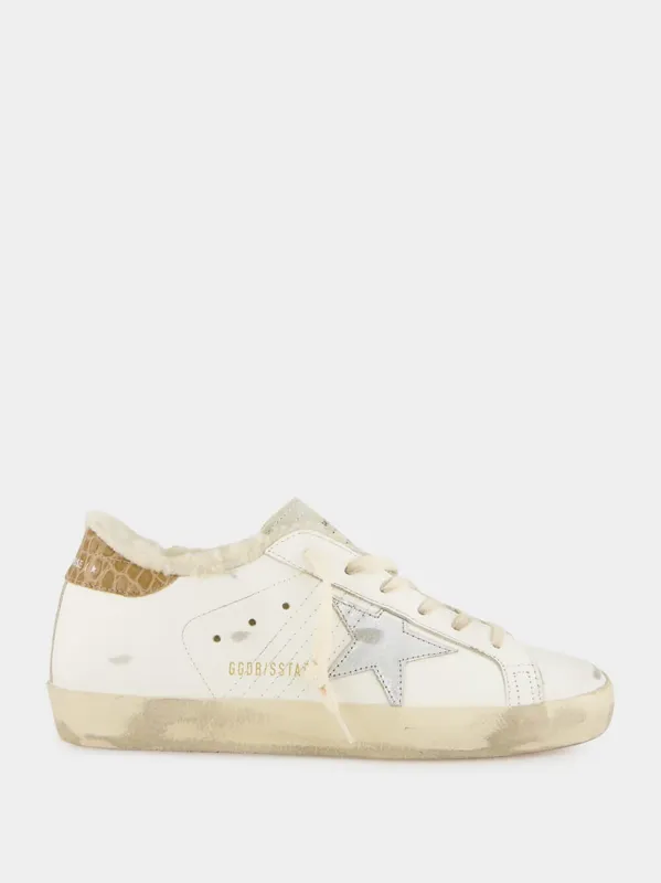 Super-Star Sneakers with Cocco Heel & Shearling made by Golden Goose