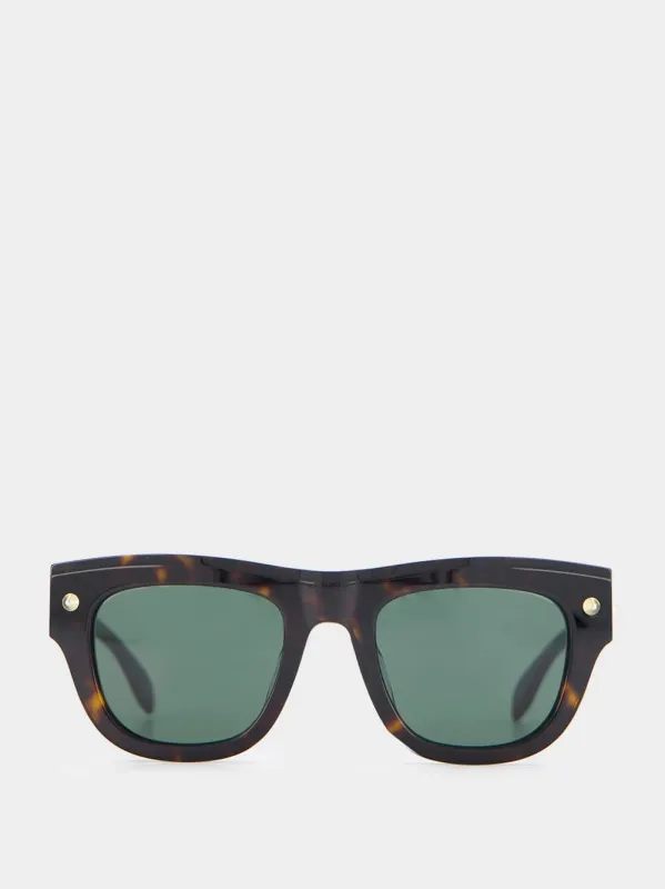 Tinted Tortoiseshell Sunglasses made by Alexander McQueen