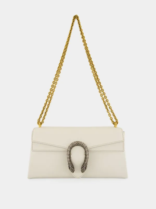White Leather Dionysus Medium Shoulder Bag made by Gucci