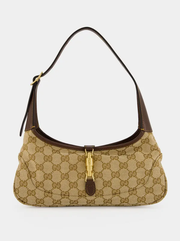 Sand and Brown GG Jackie Slim Shoulder Bag made by Gucci
