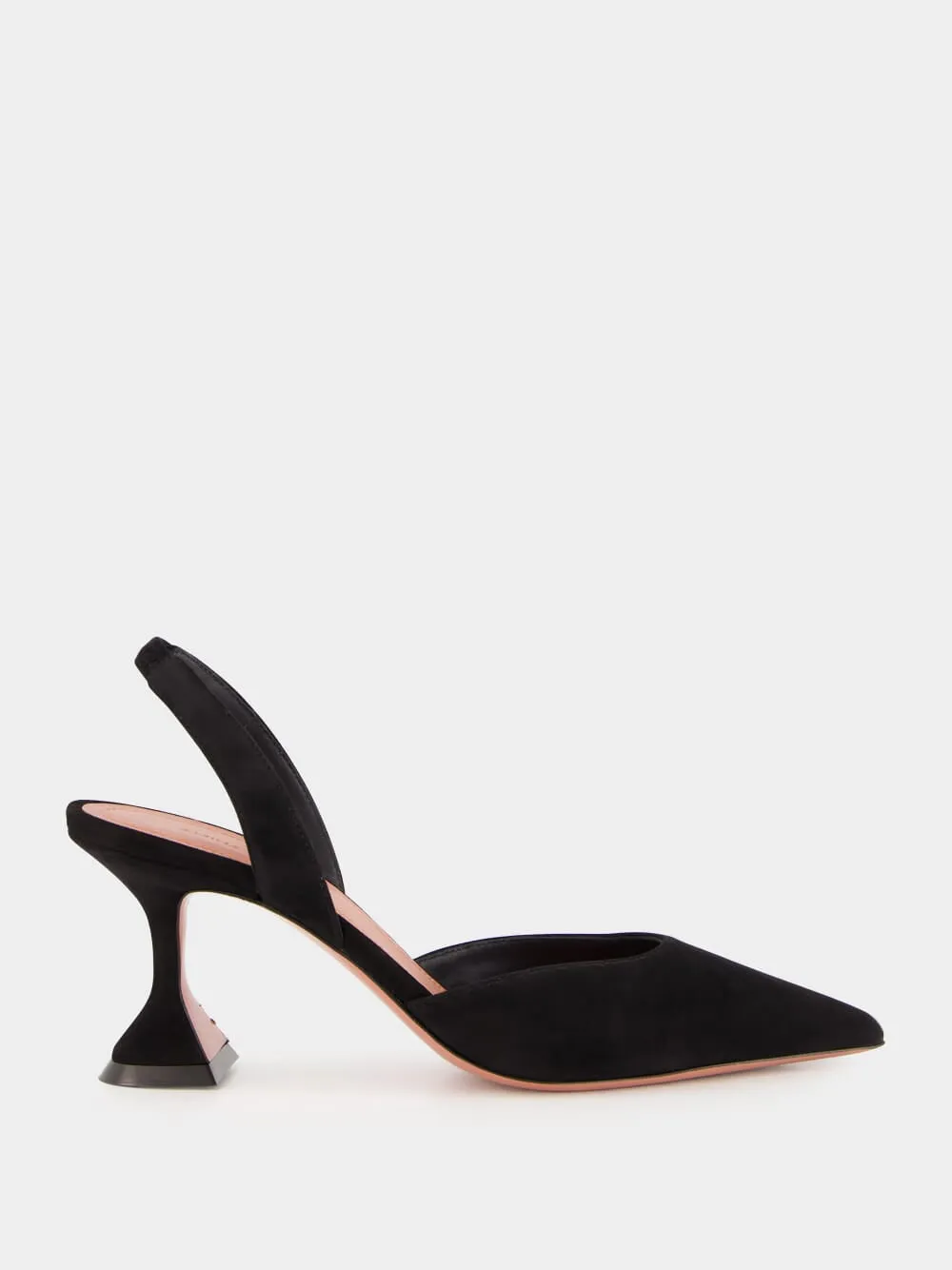 Black Holli Suede Slingback Heels sold by Fashion Clinic