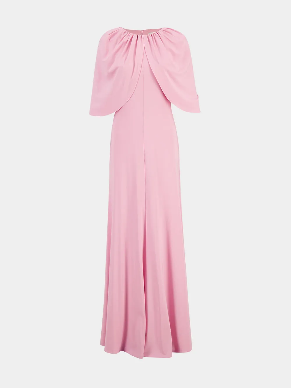 Pink Gathered Cape Jersey Gown sold by Fashion Clinic product image thumbnail 2