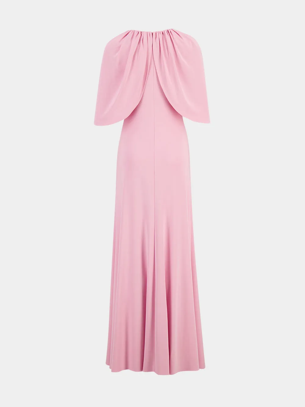 Pink Gathered Cape Jersey Gown sold by Fashion Clinic product image thumbnail 4
