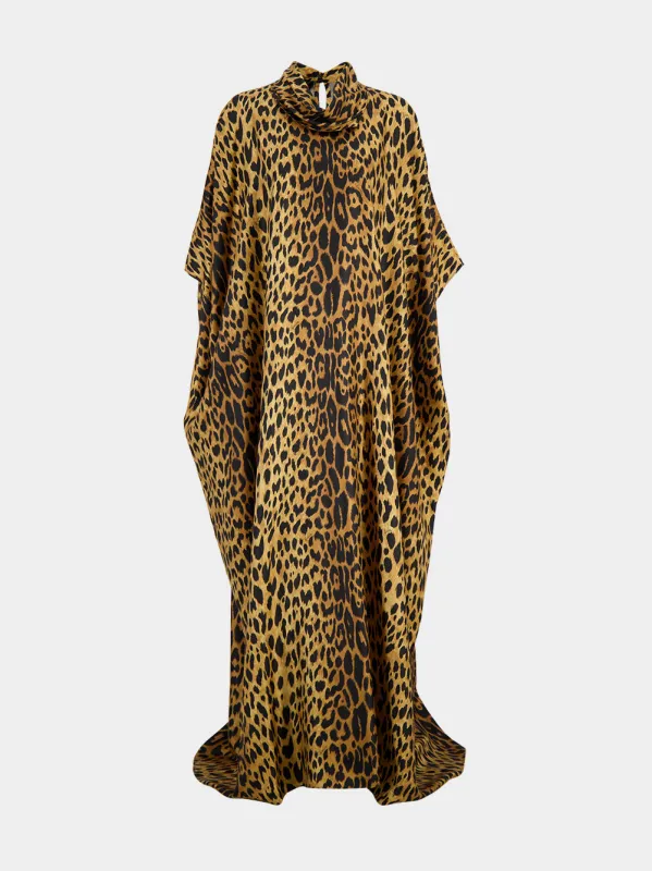 Leopard Print Silk Maxi Dress made by Gucci