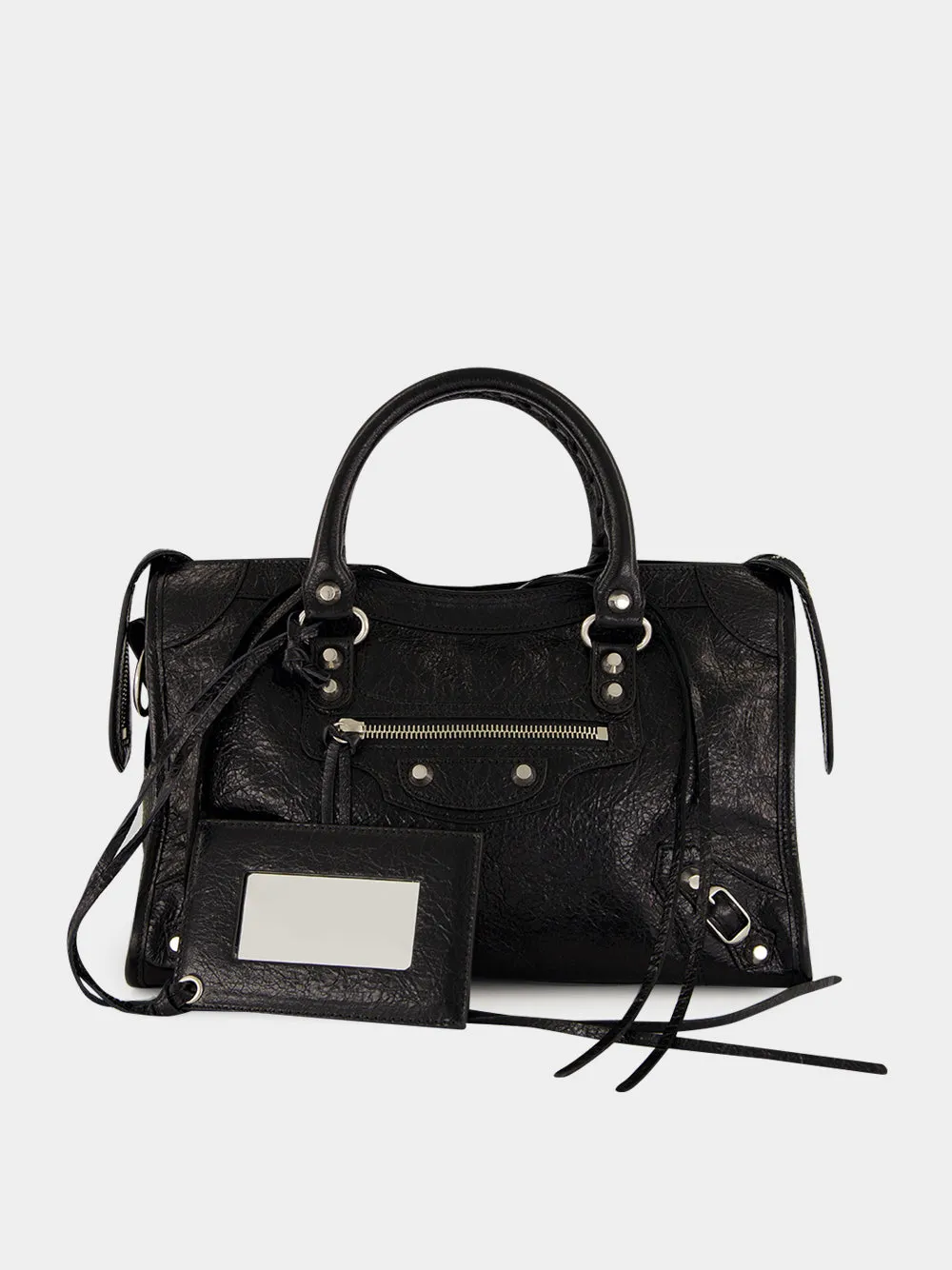 Black Le City Small Arena Leather Bag sold by Fashion Clinic