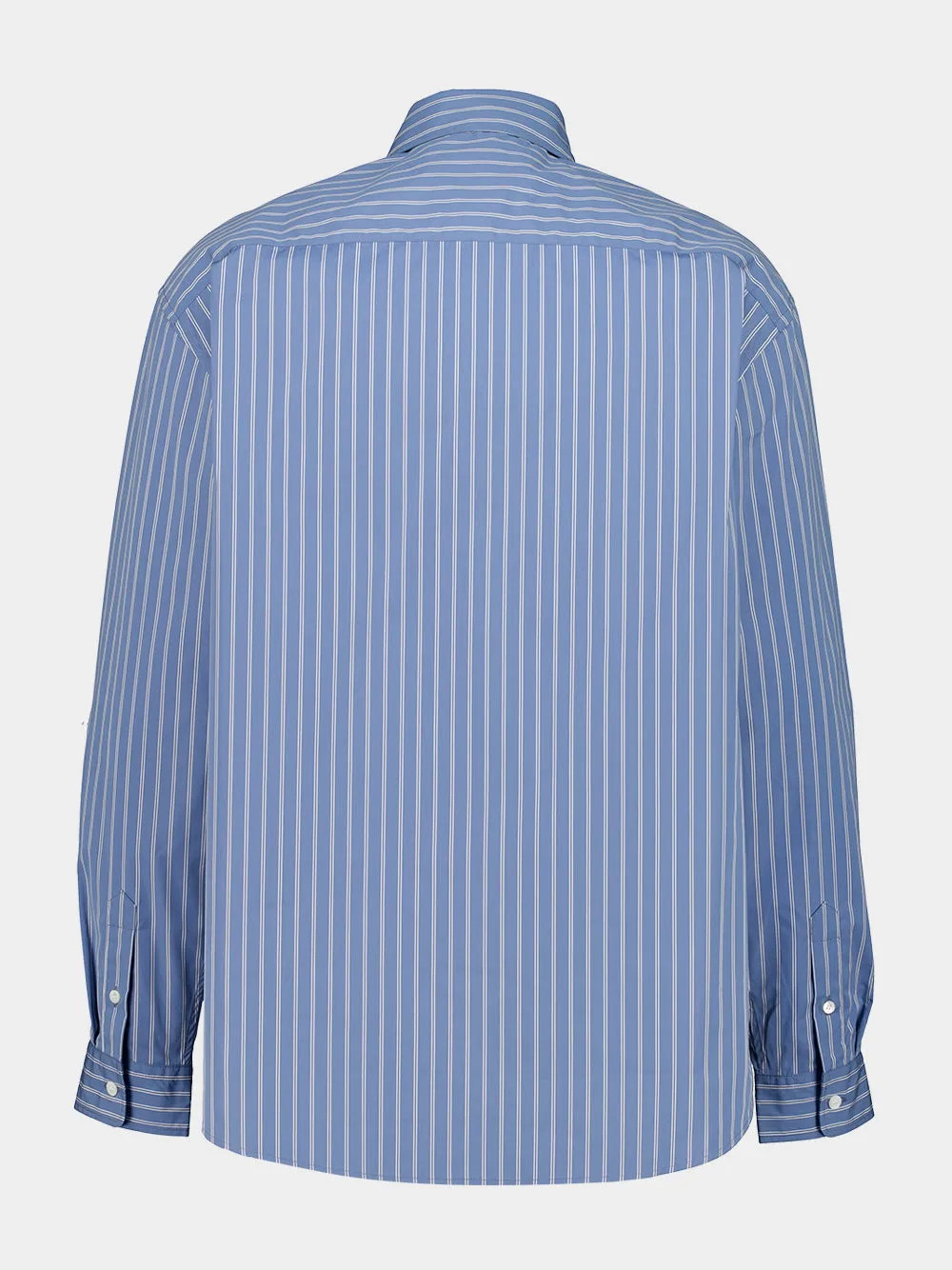 Opal Blue Striped Cotton Shirt sold by Fashion Clinic product image thumbnail 2